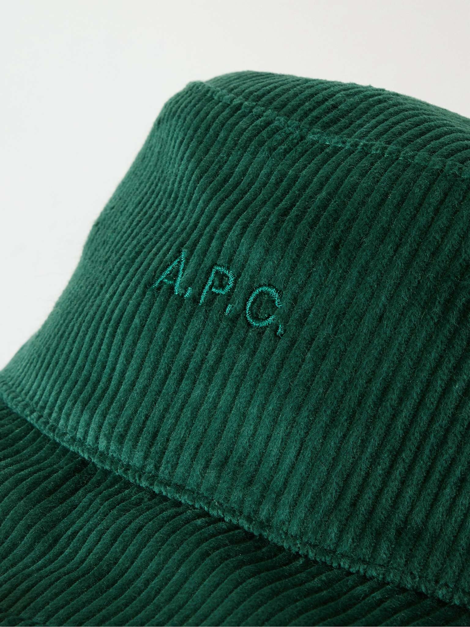 Logo-Embroidered Cotton-Corduroy Bucket Hat - 3