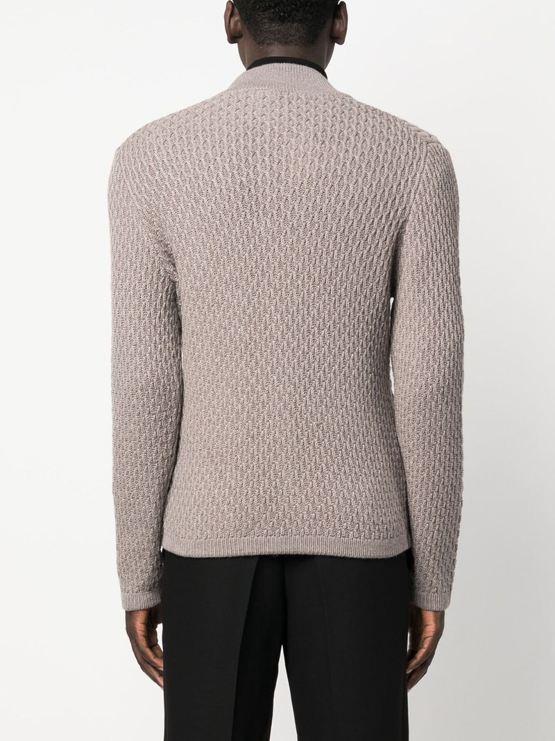 textured-knit merino wool cardigan 4