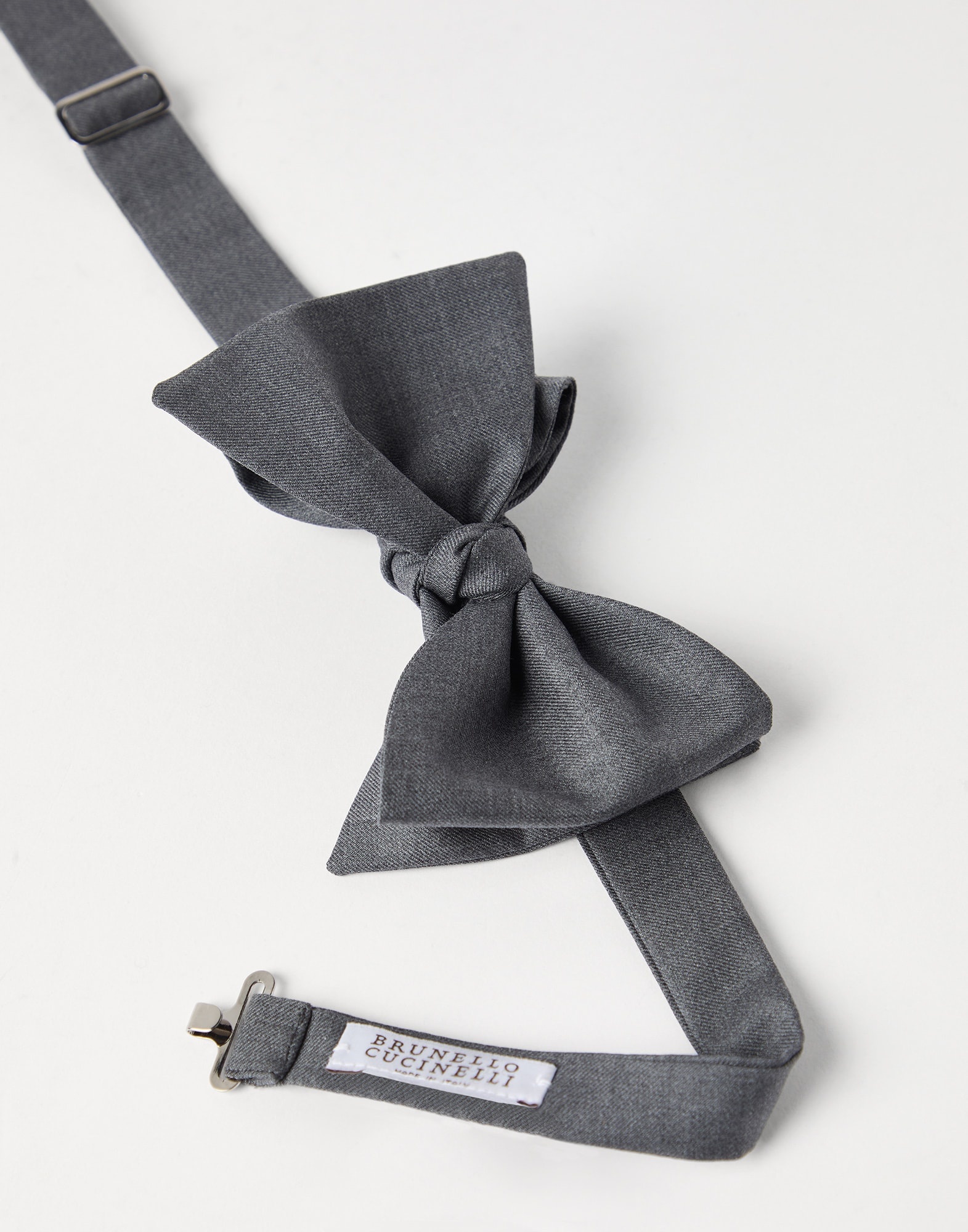 Virgin wool and silk twill bow tie - 2