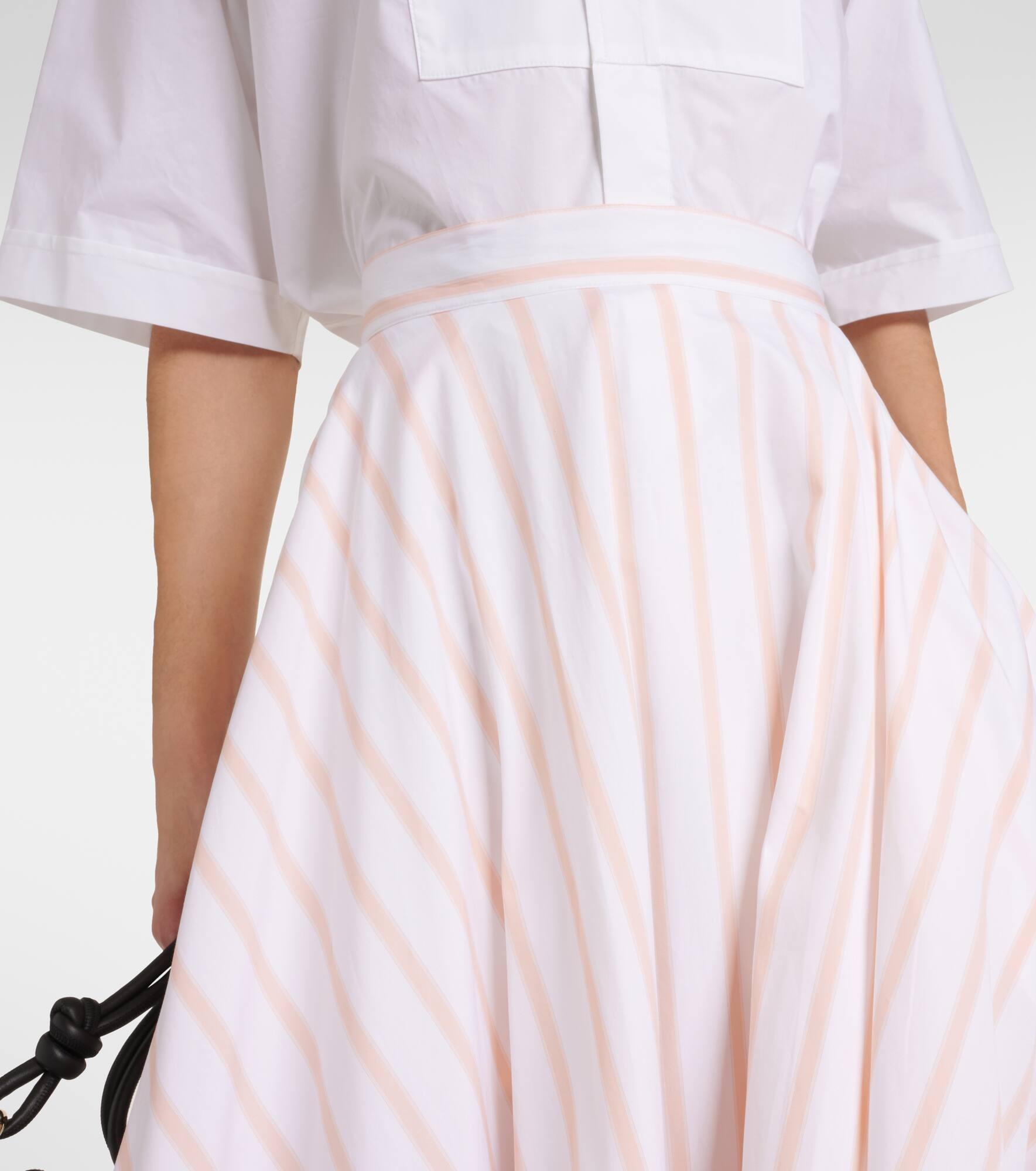 Pleated cotton maxi skirt - 4