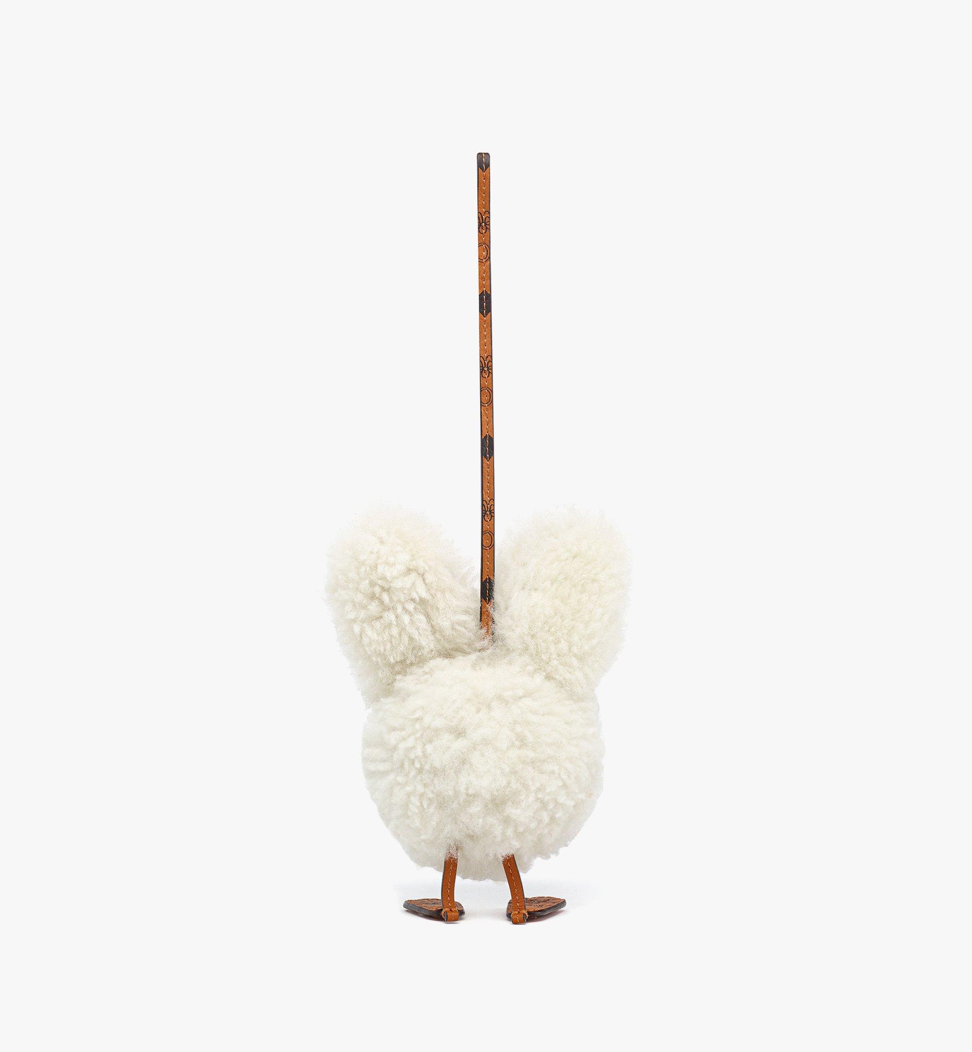Rabbit Charm in Lamb Fur and Visetos - 2