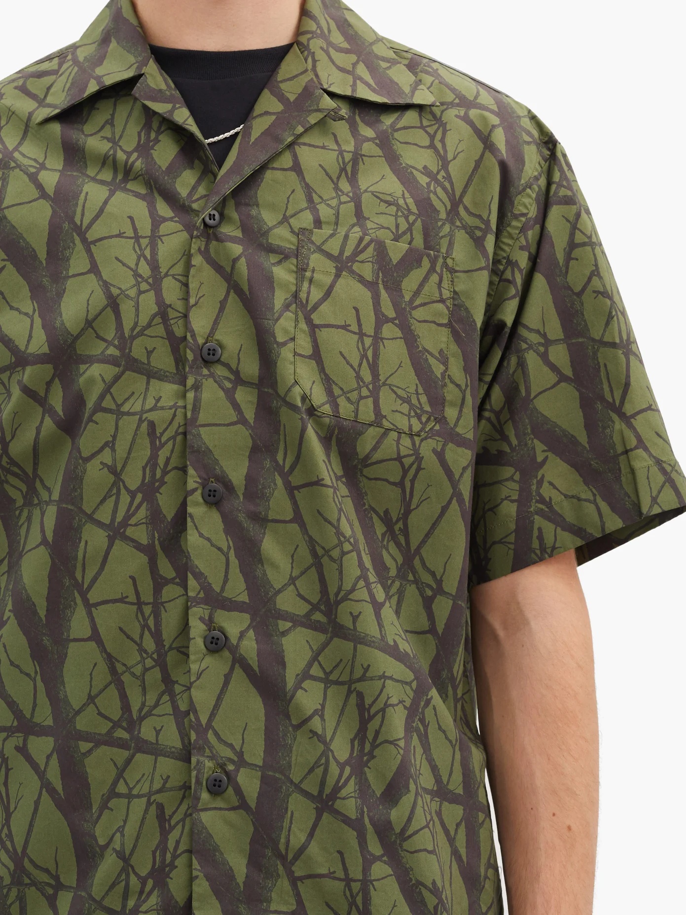 Practice tree-print cotton-poplin shirt - 3