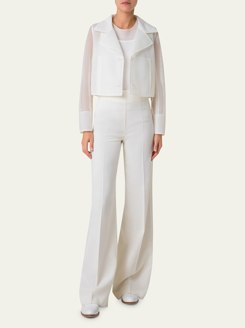 AKRIS Alice Double Layer Techno Grid Trench Jacket outlook