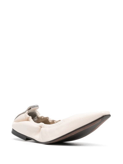 Brunello Cucinelli pointed-toe ballerina shoes outlook