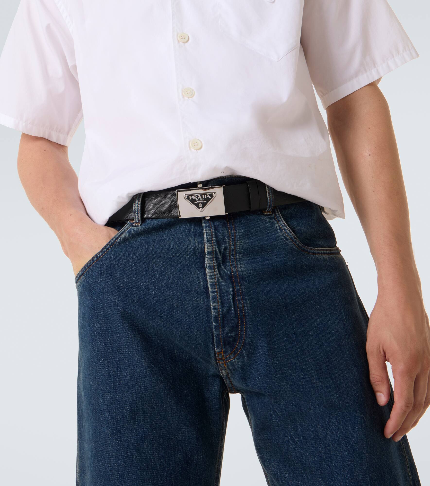 Saffiano leather belt - 2