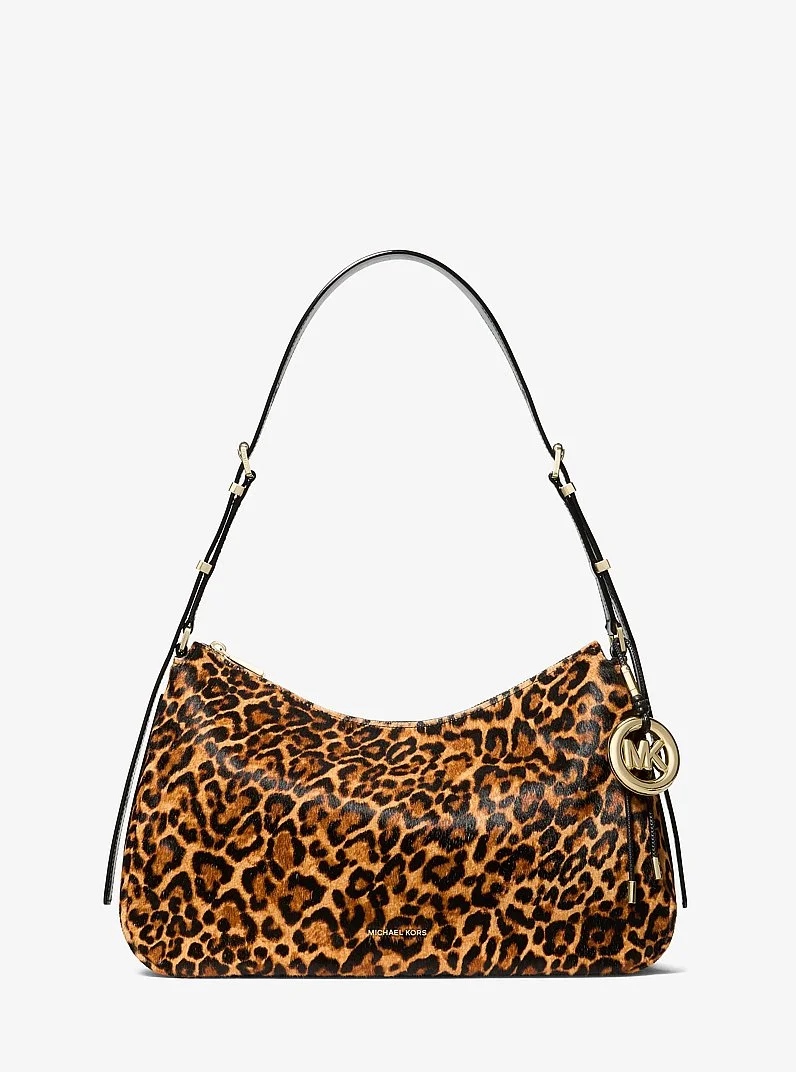 Nolita Medium Leopard Print Calf Hair Shoulder Bag - 1
