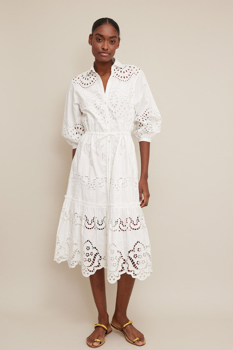 Cara Cara Hutton Dress
The Best-Selling Shirtdress Is Back In An Intricate Eyelet Design outlook