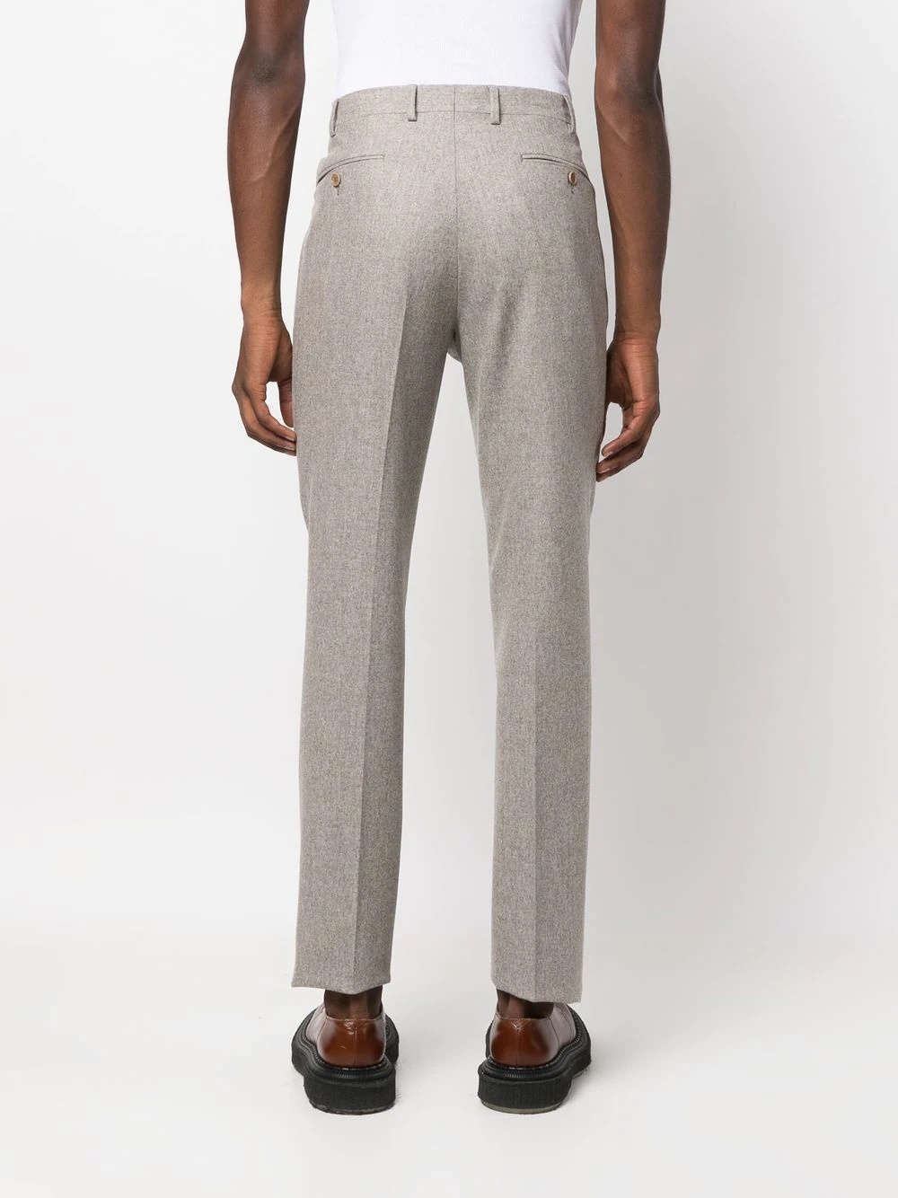 straight-leg wool trousers - 4