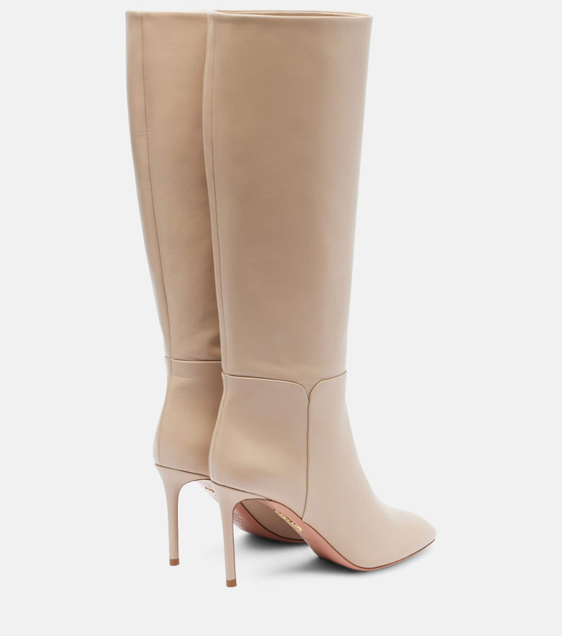AQUAZZURA Sellier 85 leather knee-high boots outlook