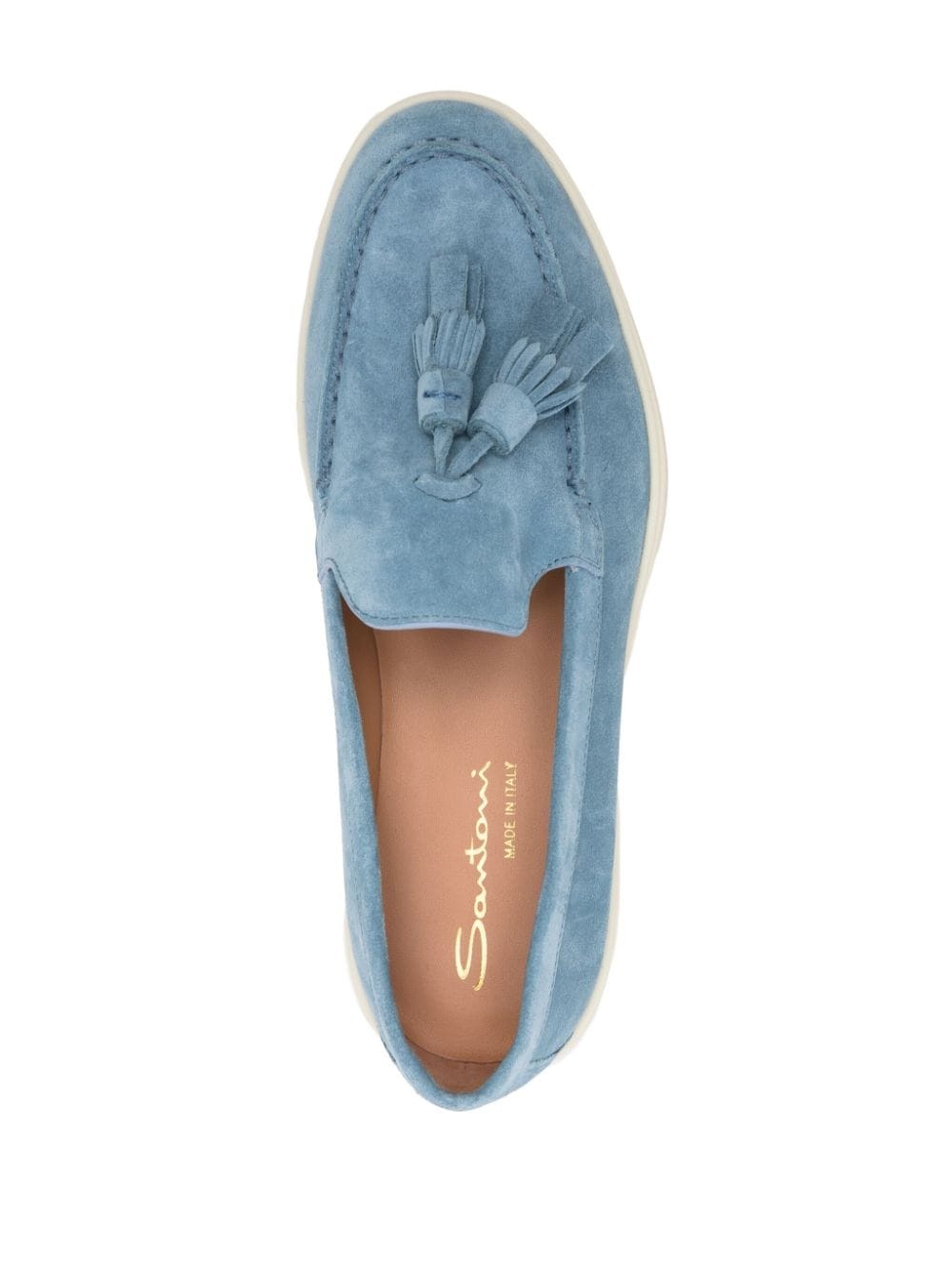 tassel-detail suede loafers - 4