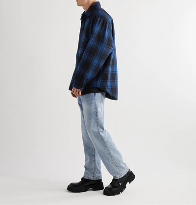 VETEMENTS Padded Checked Virgin Wool-Blend Flannel Overshirt outlook