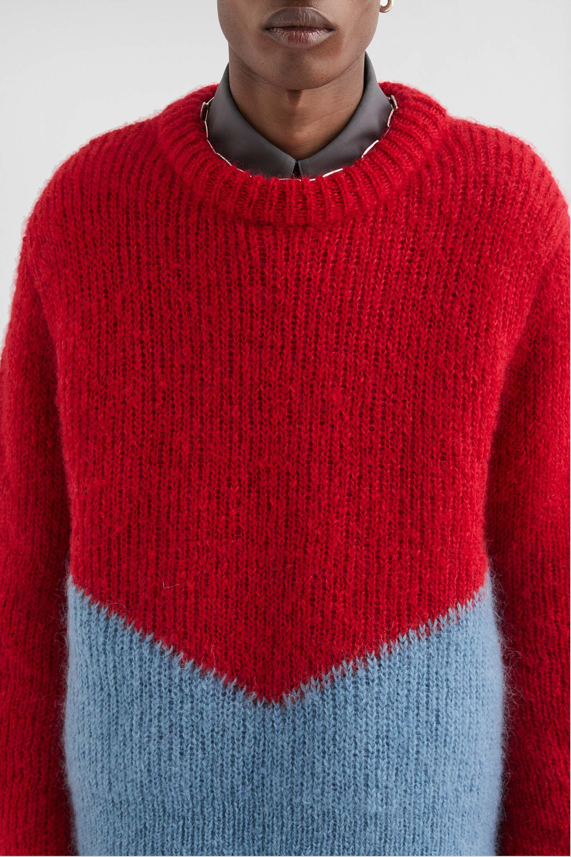 Wool Blend Crew-Neck Sweater - 3