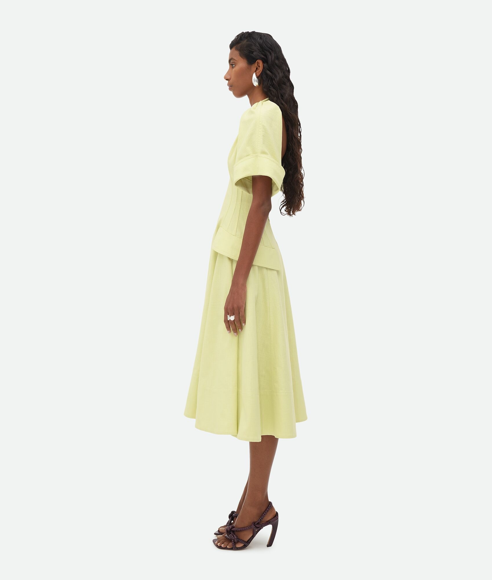 Textured Cotton Midi Dress - 2