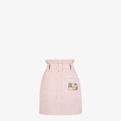 FENDI Pink denim skirt outlook