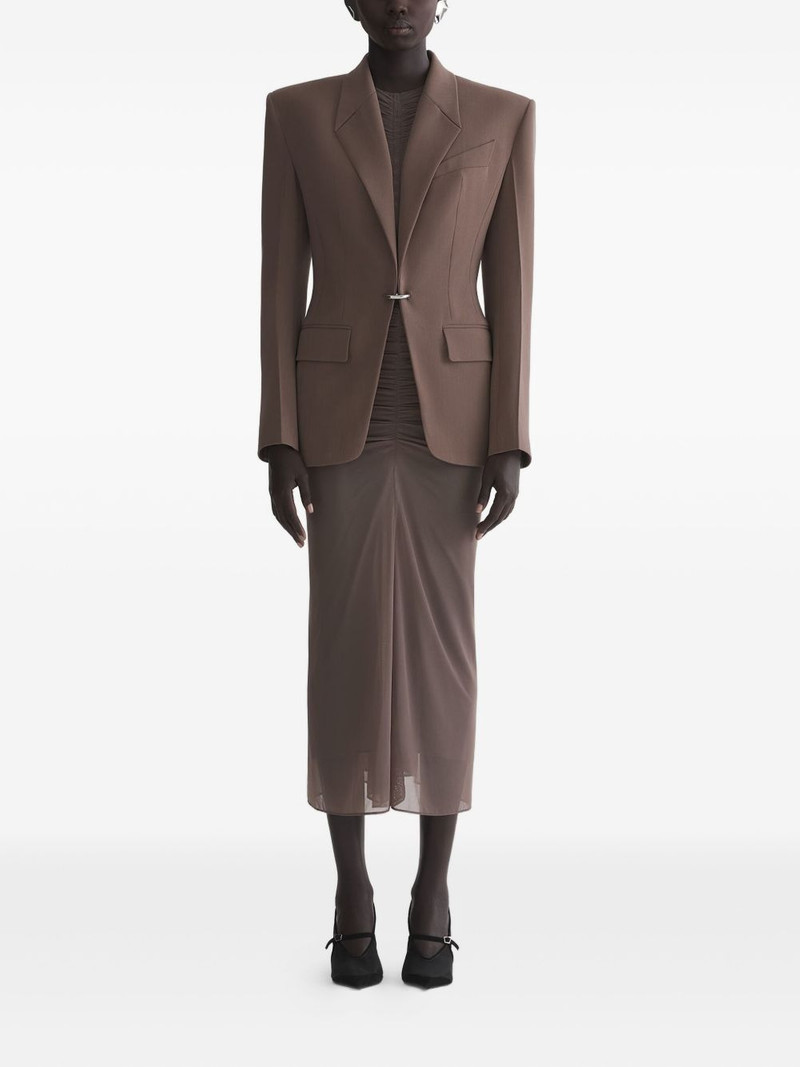 MUGLER gathered mesh asymmetrical skirt outlook