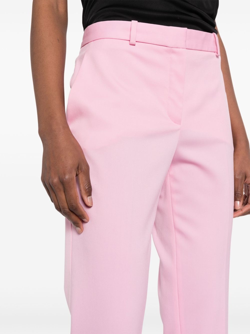 pressed-crease tapered-leg trousers - 5