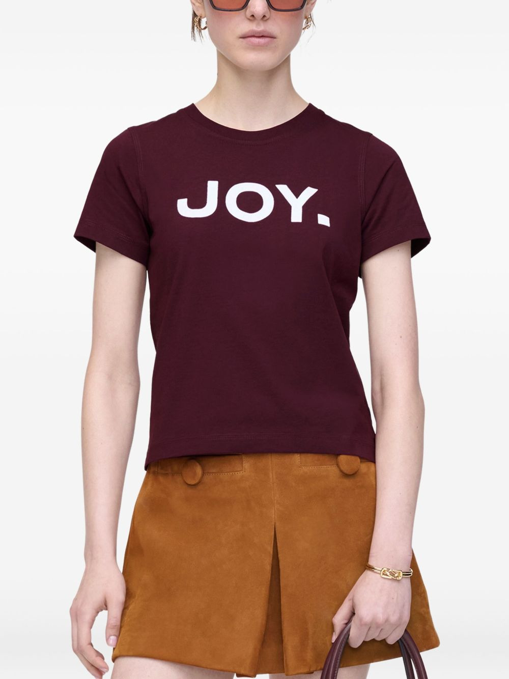 joy-print cotton T-shirt - 4