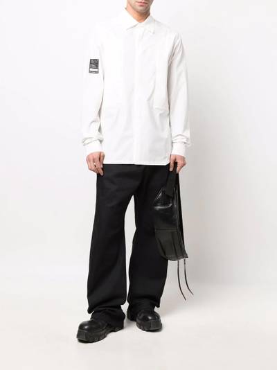 Rick Owens logo-print cotton shirt outlook