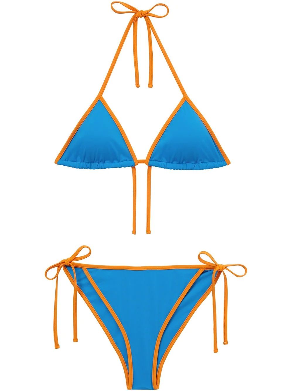 Monogram-motif triangle bikini set - 1