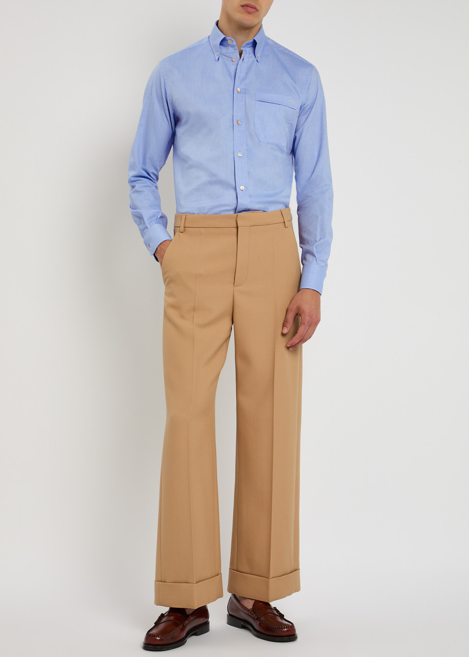 Valentino Garavani Logo-embroidered Cotton Oxford Shirt - 4