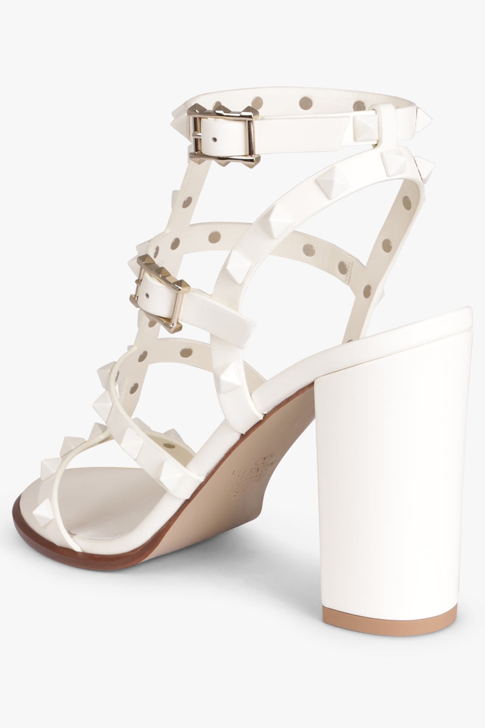 ROCKSTUD FOUR STRAP SANDAL 90MM | IVORY - 3