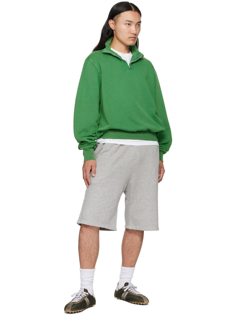 LES TIEN Green Heavyweight Banded Yacht Sweatshirt outlook