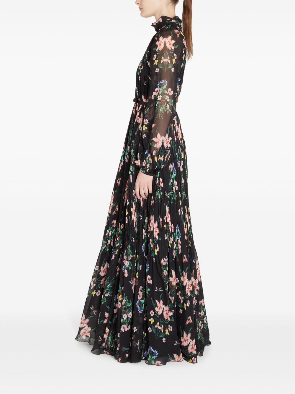 botanical draped dress - 3