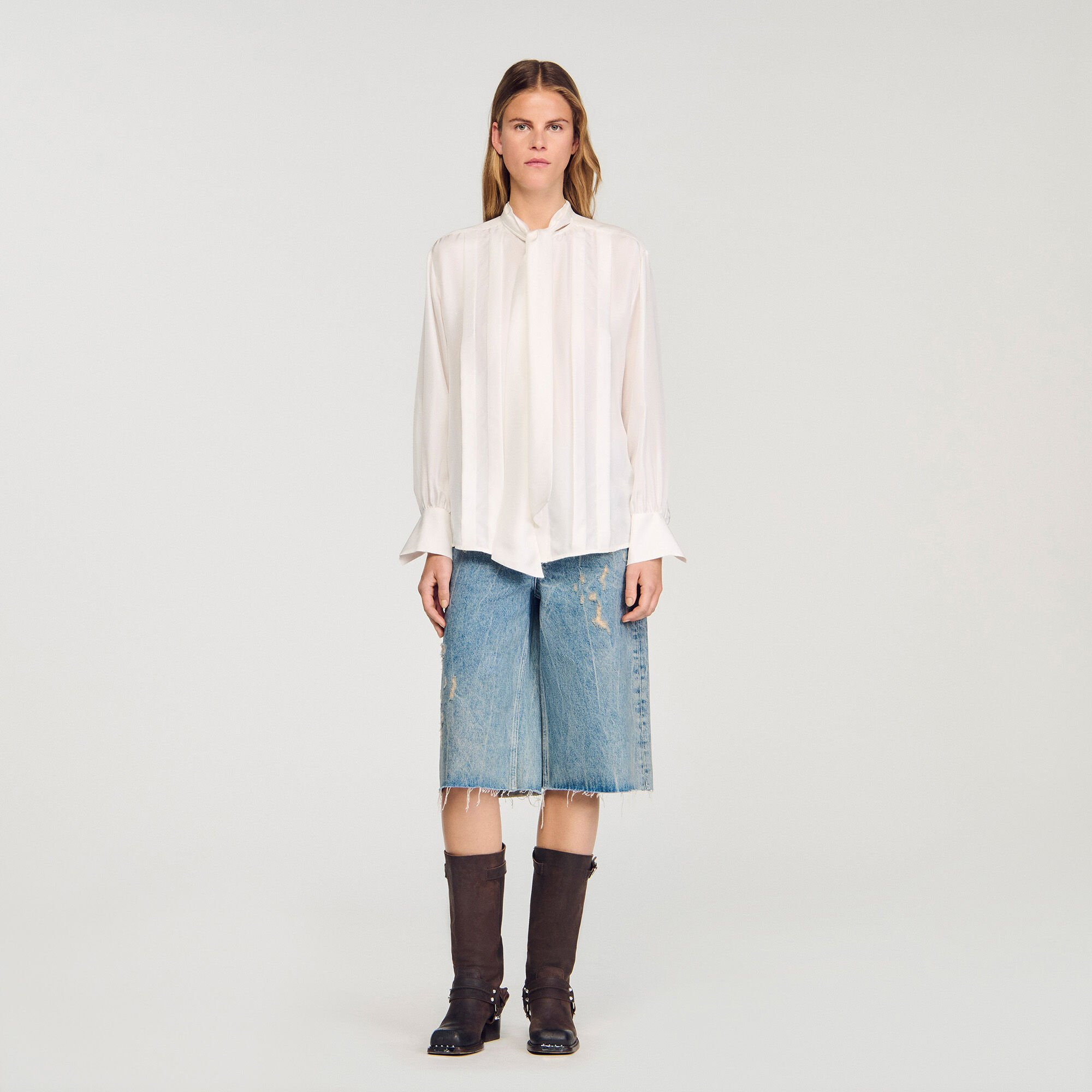 SILK LAVALLIÈRE SHIRT - 2