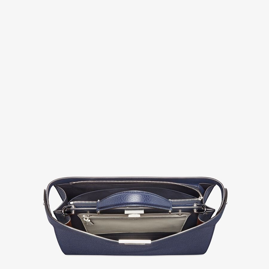 Dark blue leather bag - 5