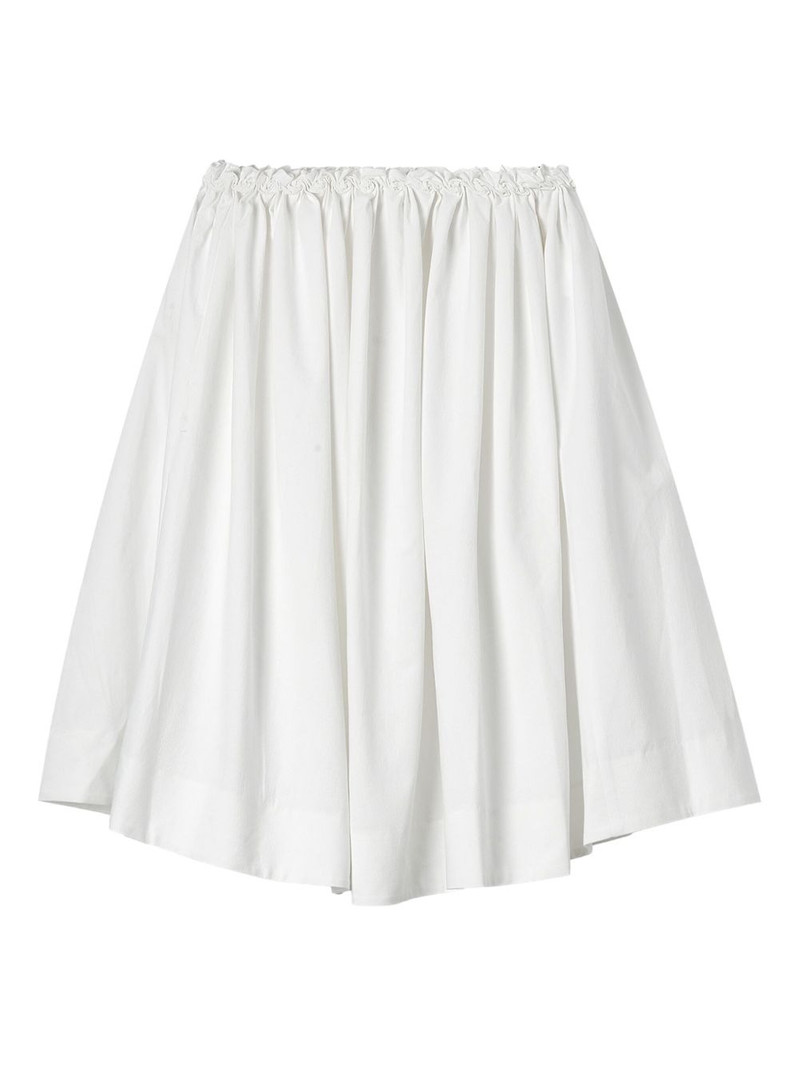 SHUSHU/TONG gathered-waist cotton A-line skirt outlook