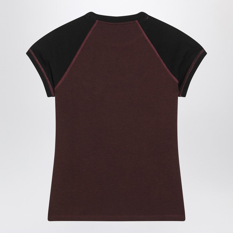 Loewe Black/Burgundy Slim T-Shirt Women - 2