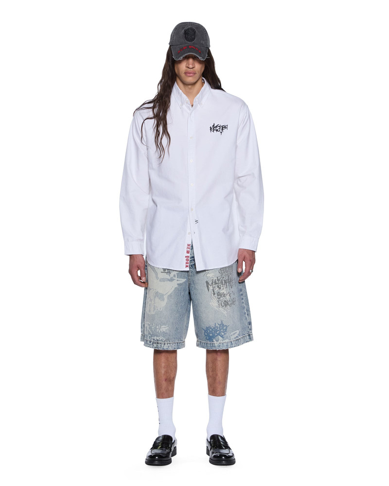 Ksubi GRAFFITI ANTI BUTTON DOWN LS SHIRT WHITE outlook