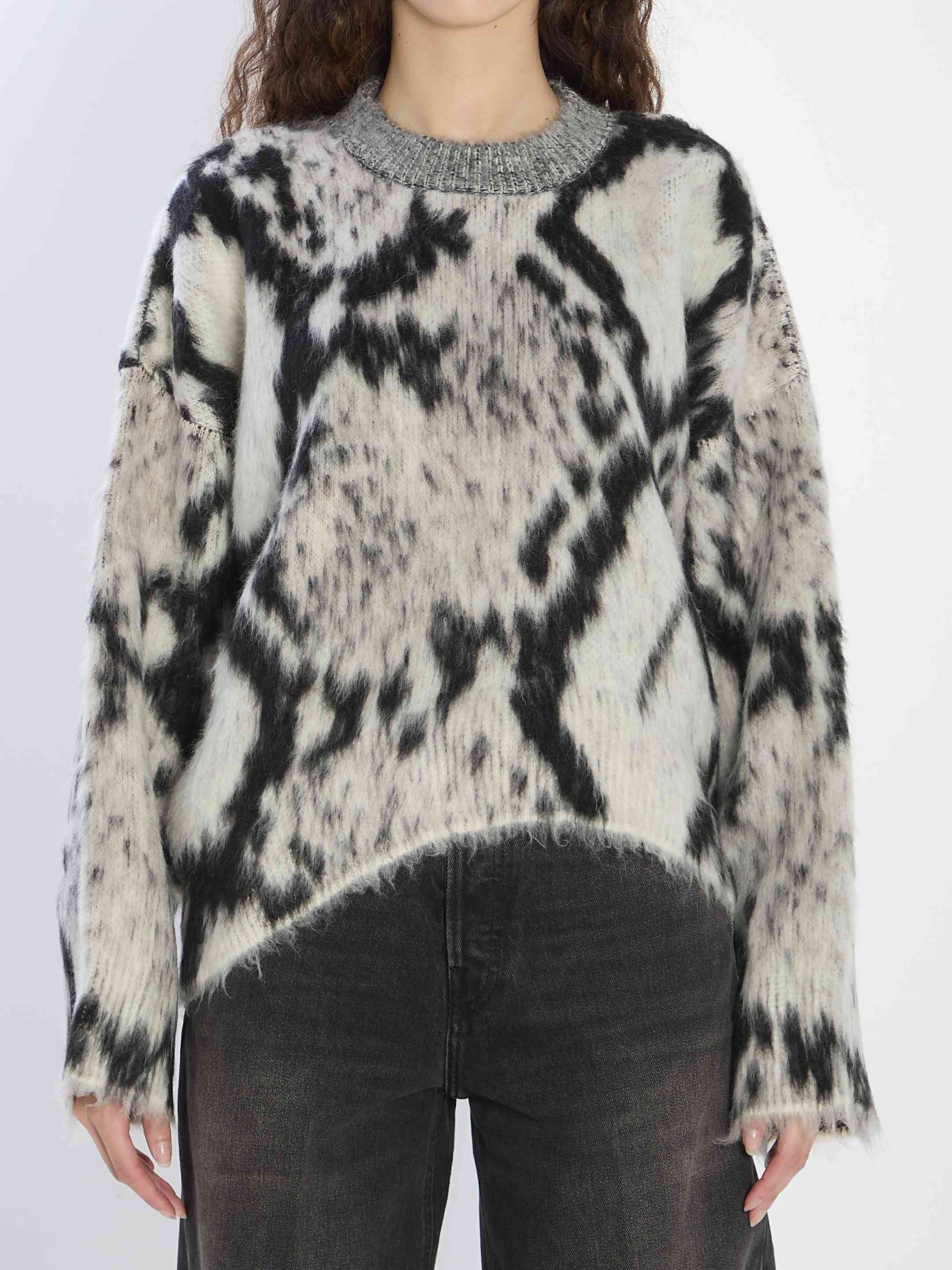 The Attico Women Python-Print Sweater - 1