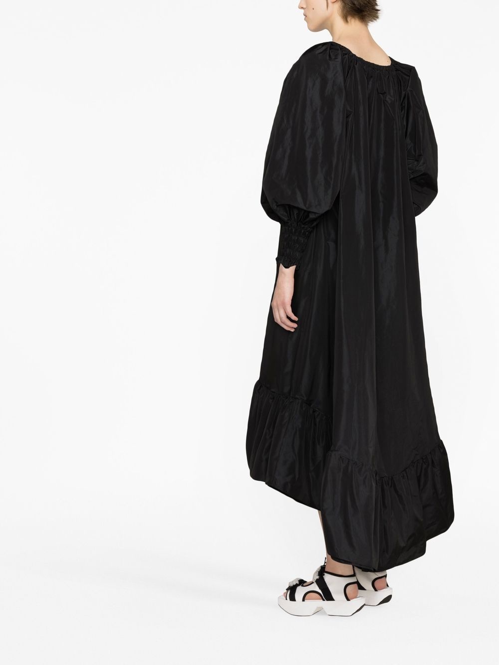 puff-sleeve maxi dress - 4