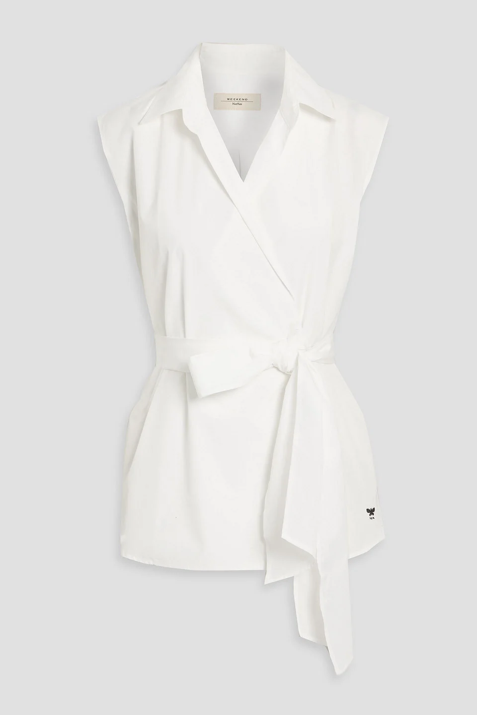 Dakar cotton-poplin wrap top - 1