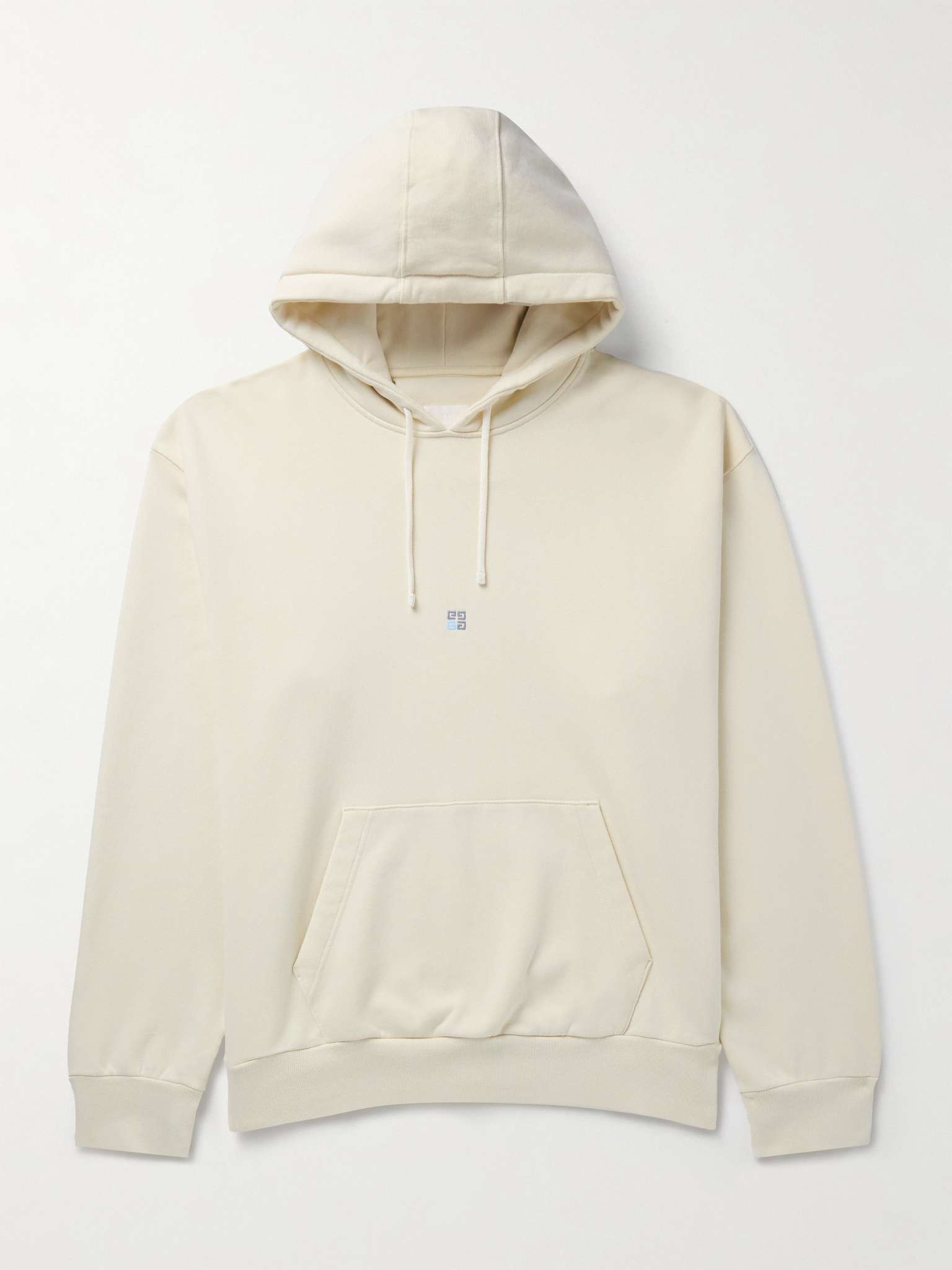 Logo-Embroidered Cotton-Jersey Hoodie - 1