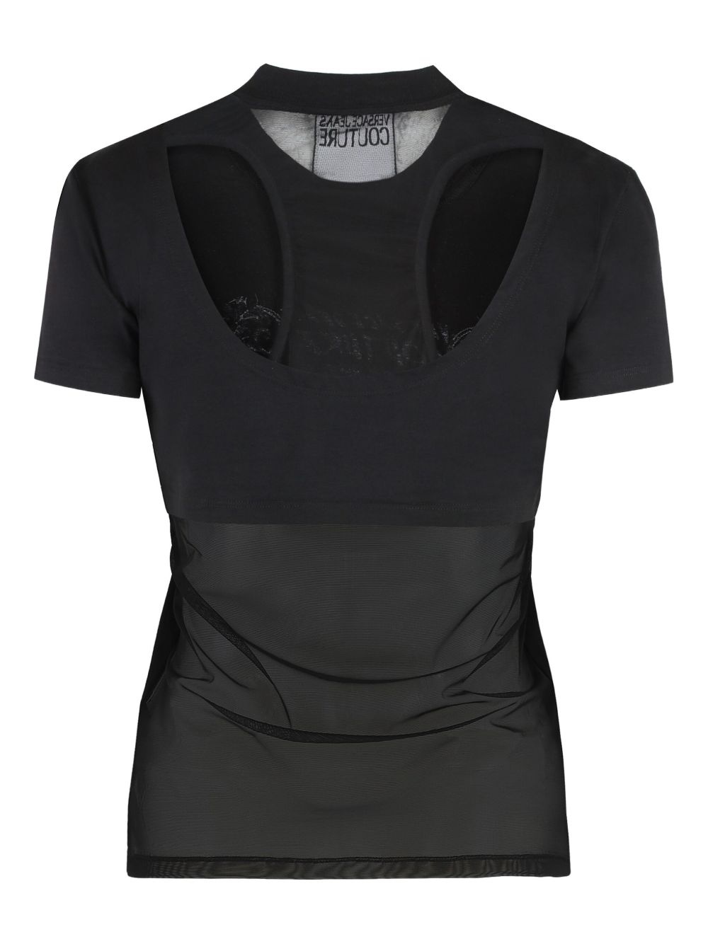 logo-print mesh-panel t-shirt - 2