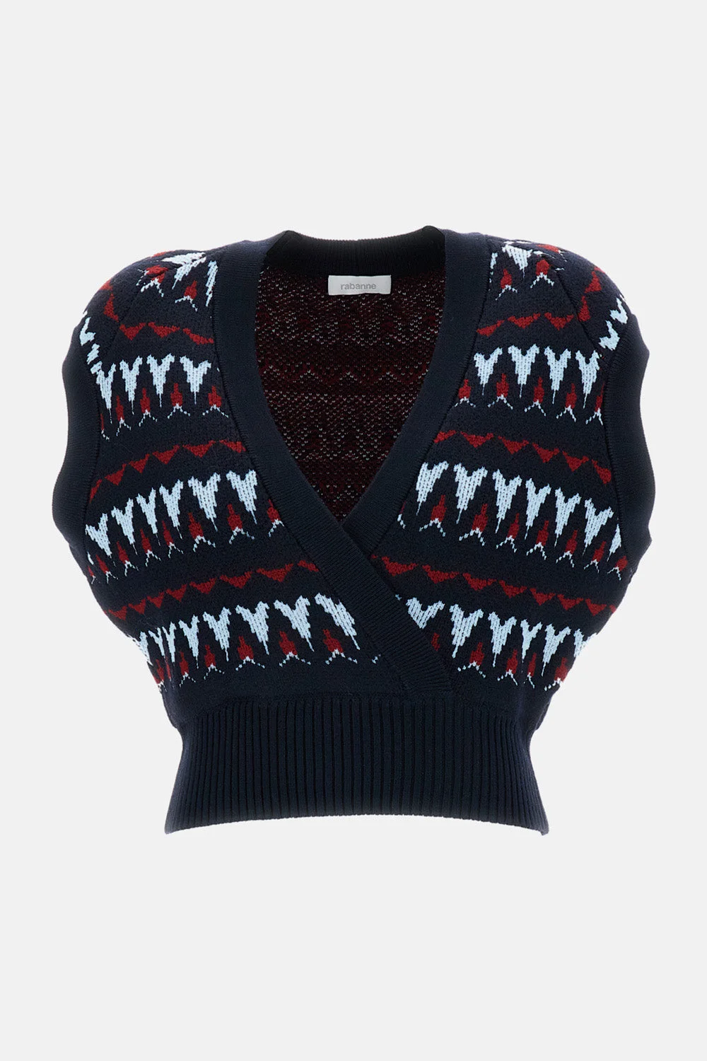 Knit vest with V-neck - 1