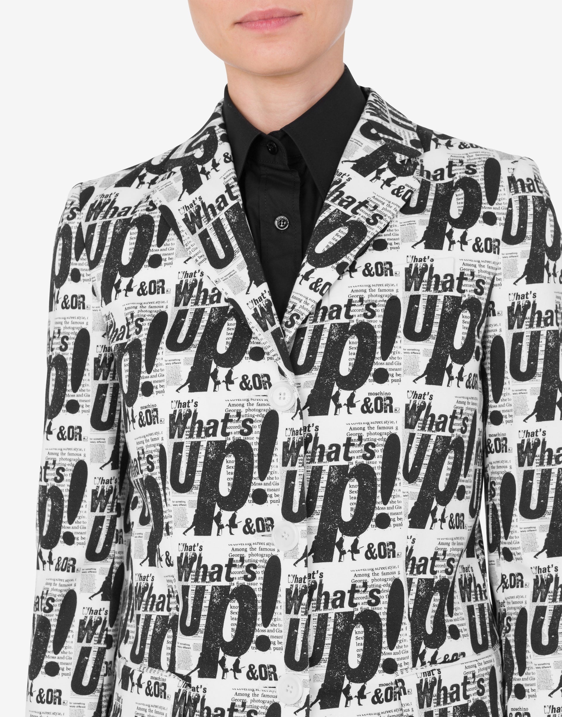 STRETCH COTTON SATIN JACKET 'WHAT'S UP' - 3