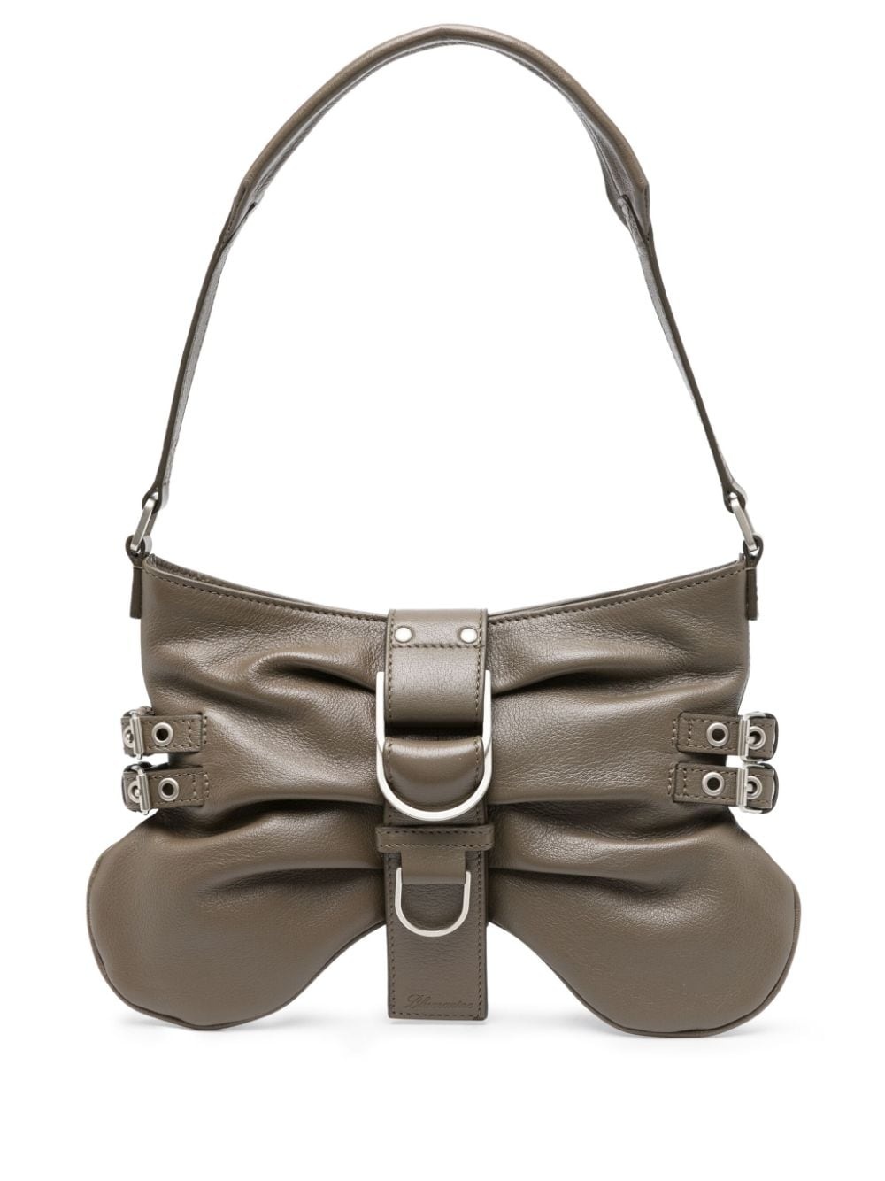 butterfly-shape leather shoulder bag - 1