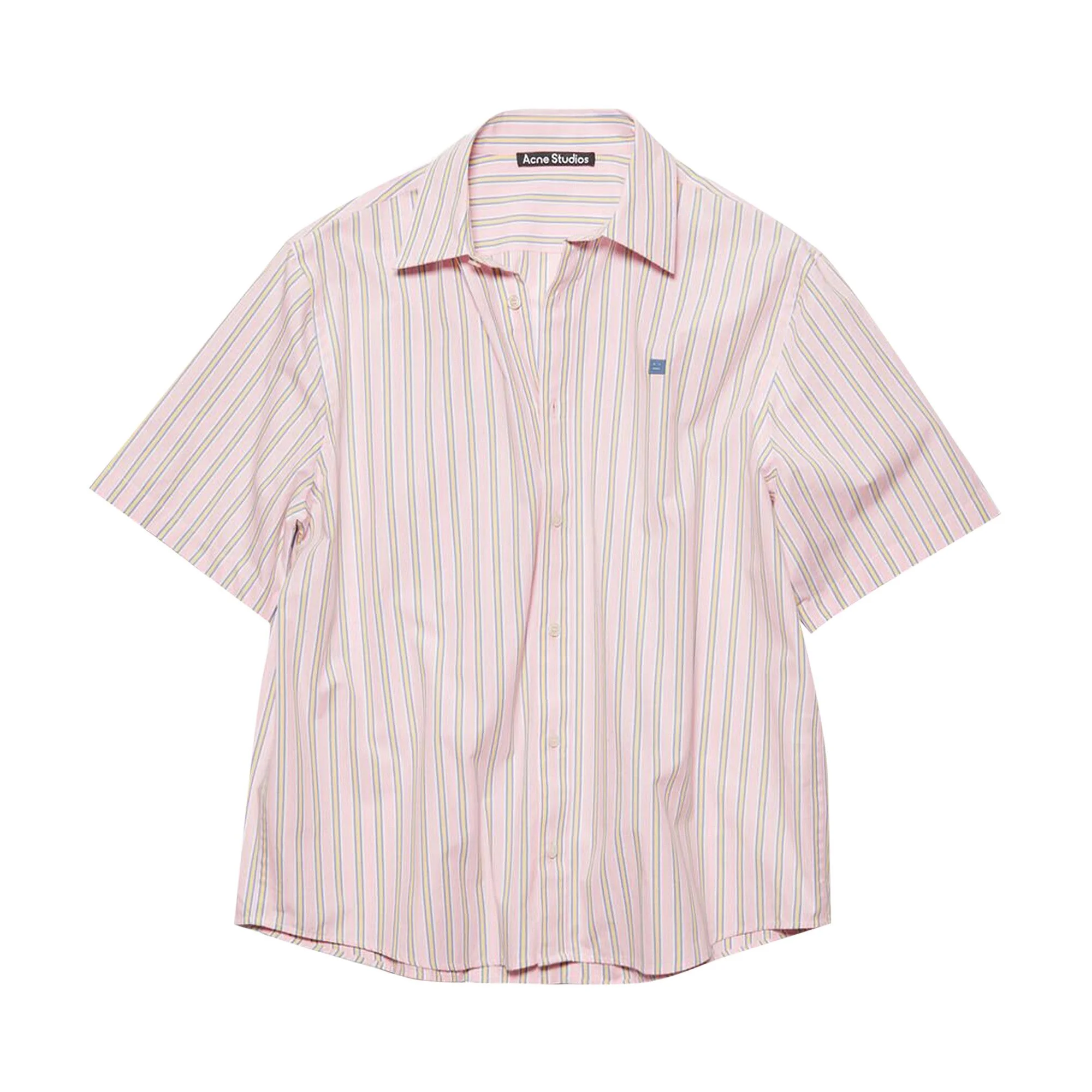 Acne Studios Stripe Button Up Shirt 'Pink/Yellow' - 1