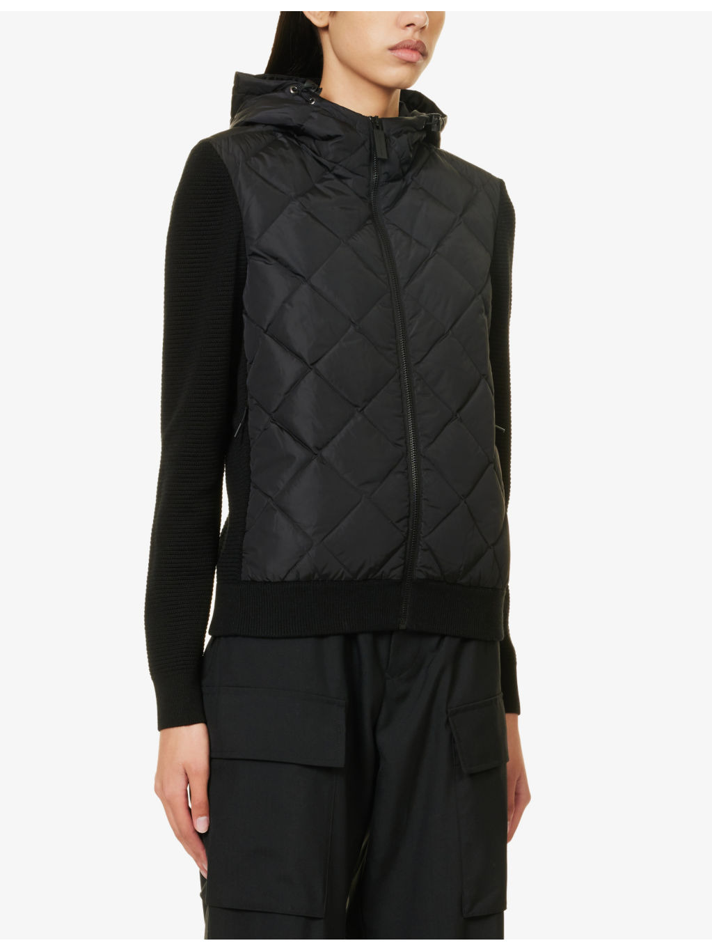 Hybridge quilted wool hoody - 3