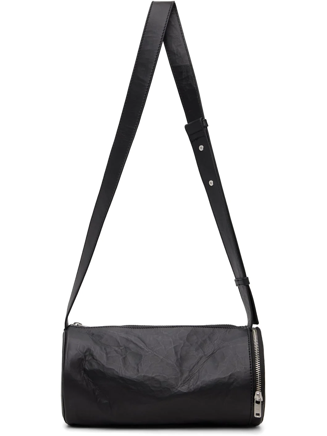 Black 'Y-3' Leather Barrel Bag - 1