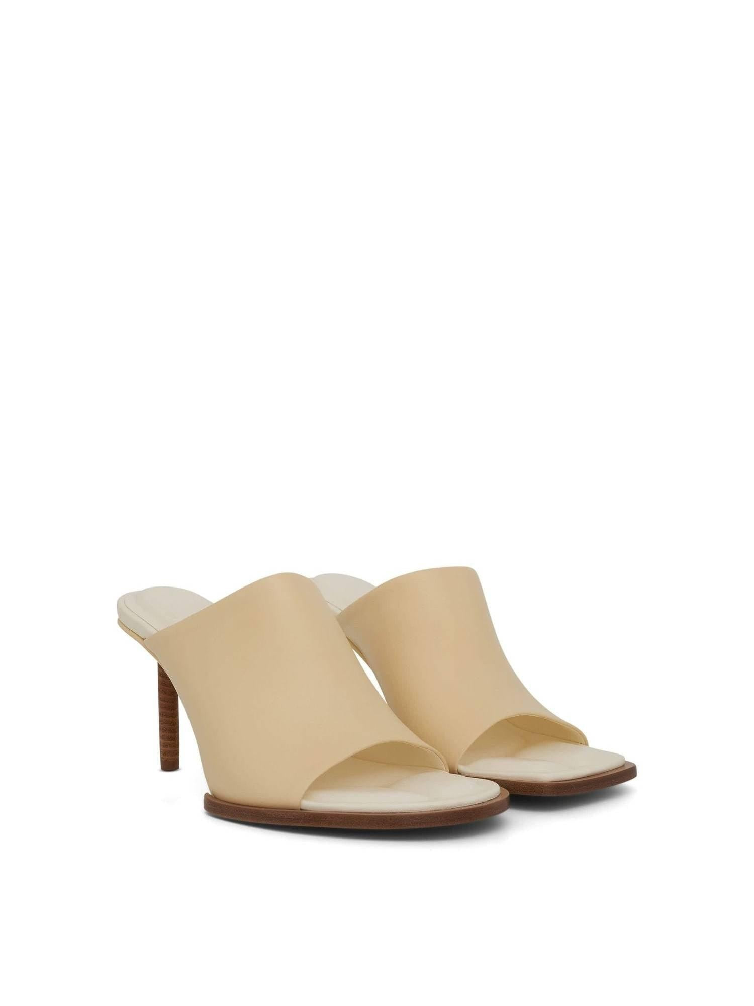 Carre Geometric Mules in Off White - 2
