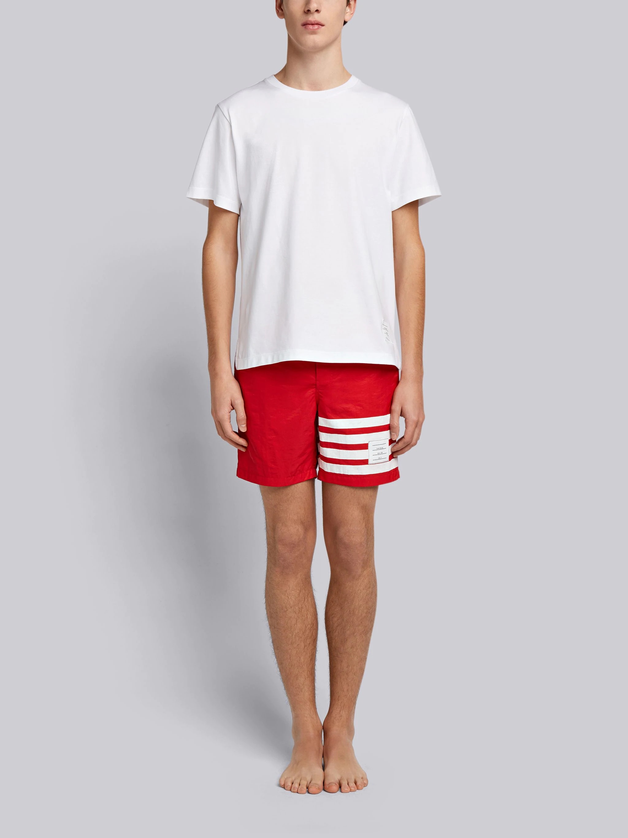 Printed 4-bar Stripe Swim Tech Short - 3