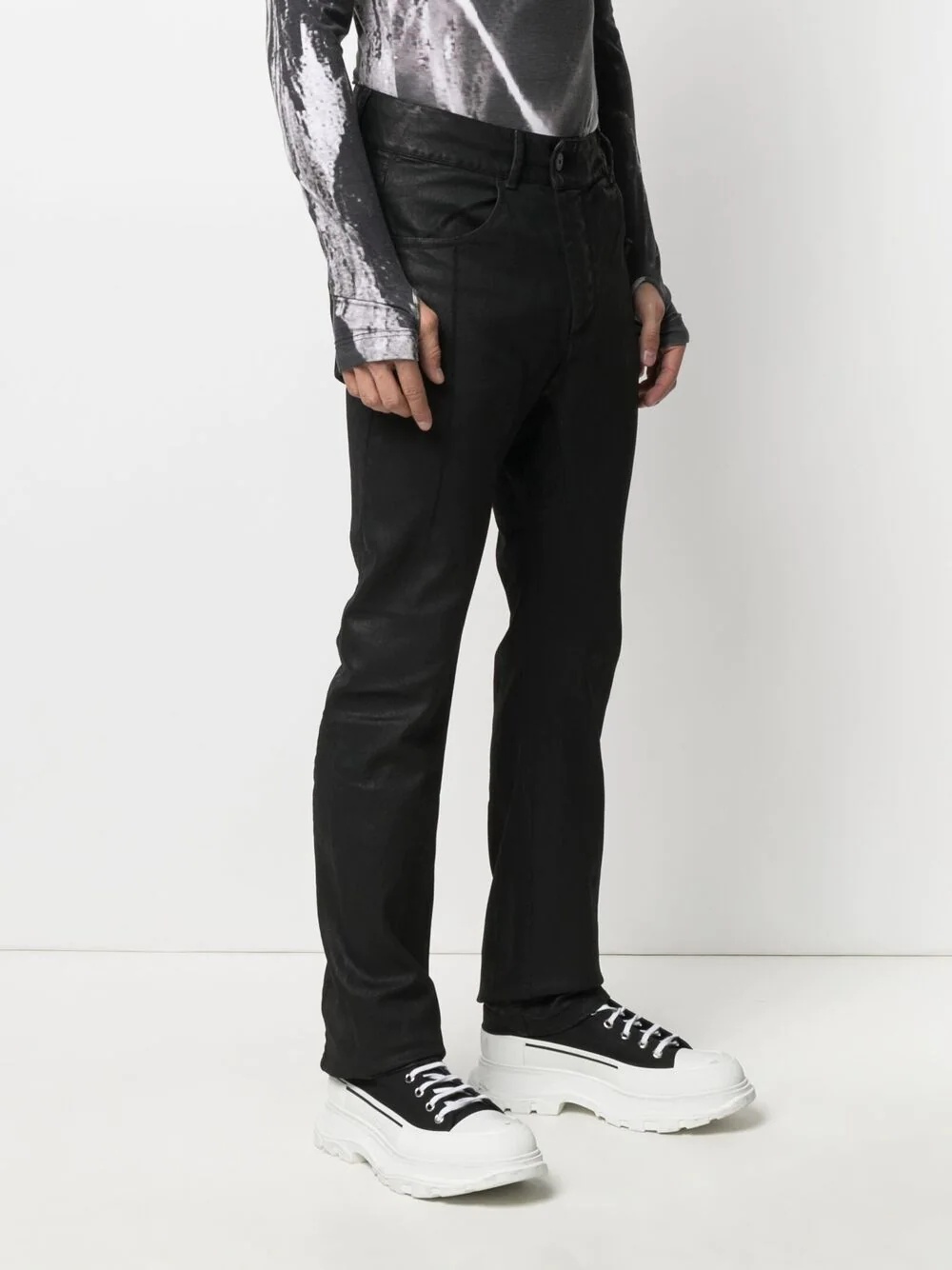 high rise slim-fit jeans - 3