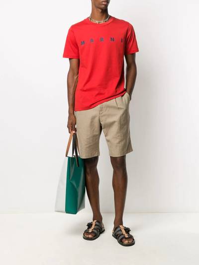 Marni front logo print T-shirt outlook