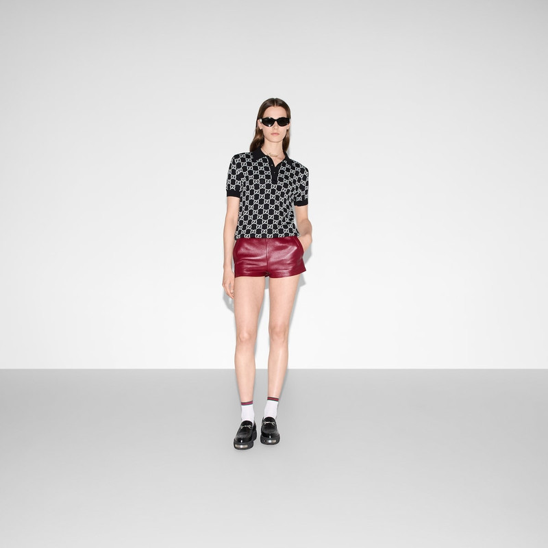 GUCCI Reversible GG wool jacquard polo shirt outlook