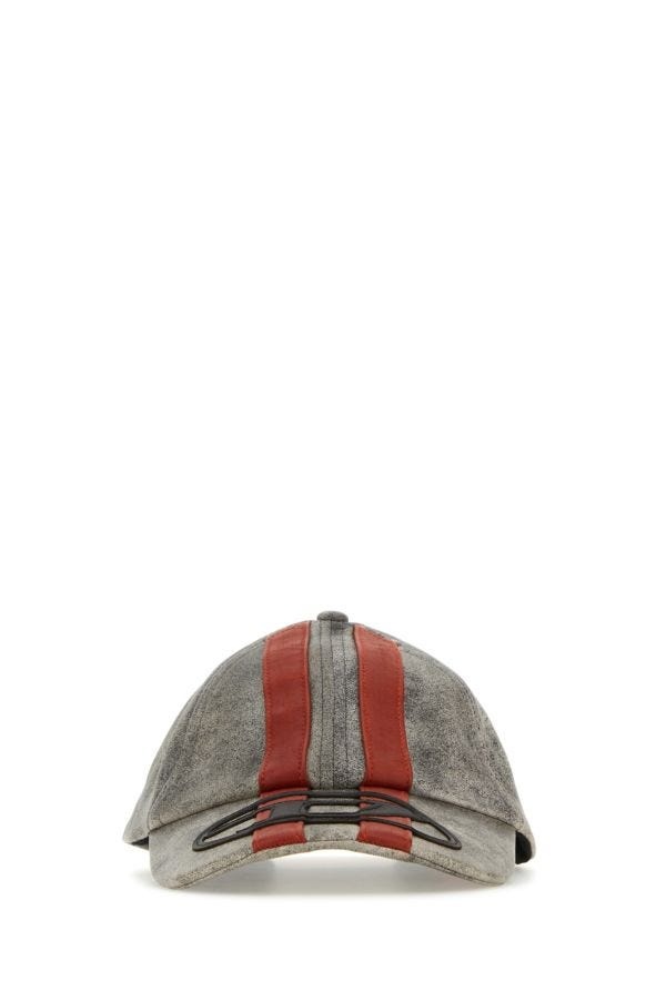 Diesel Man Printed Leather C-Olav Baseball Cap - 1