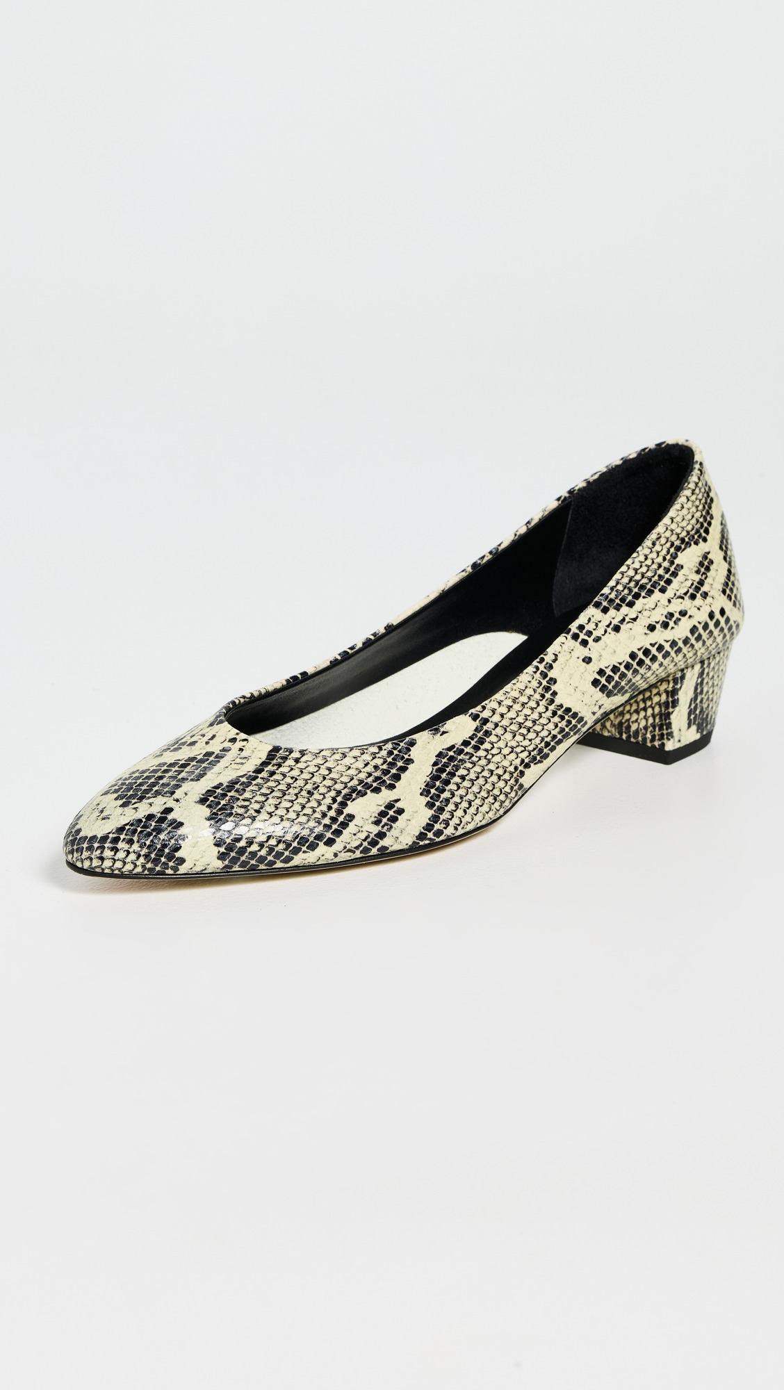 Helia Snake Print Calf Leather Heels - 1